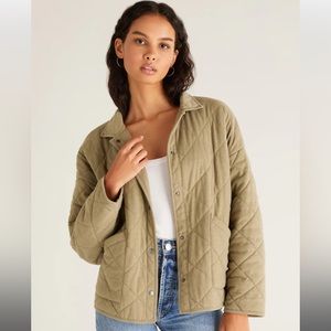Z Supply Maya Quilted Jacket size medium Washed Olive